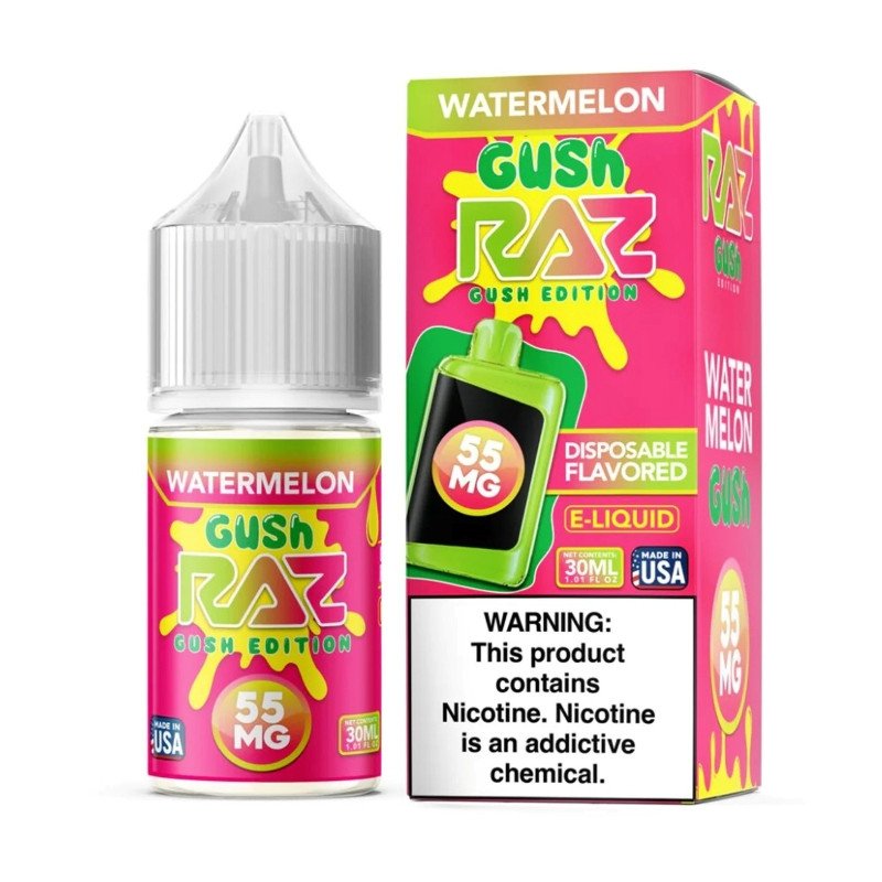 Pod Juice X Raz Gush Edition Watermelon Gush Nic Salt E-juice 30ml Pod Juice X Raz Gush Edition Watermelon Gush Nic Salt E-juice 30ml