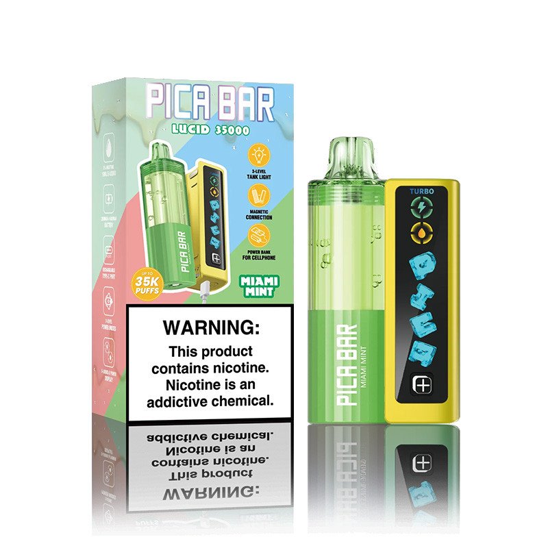 Miami Mint Pica Bar Lucid 35K Disposable Vape Kit Miami Mint Pica Bar Lucid 35K Disposable Vape Kit