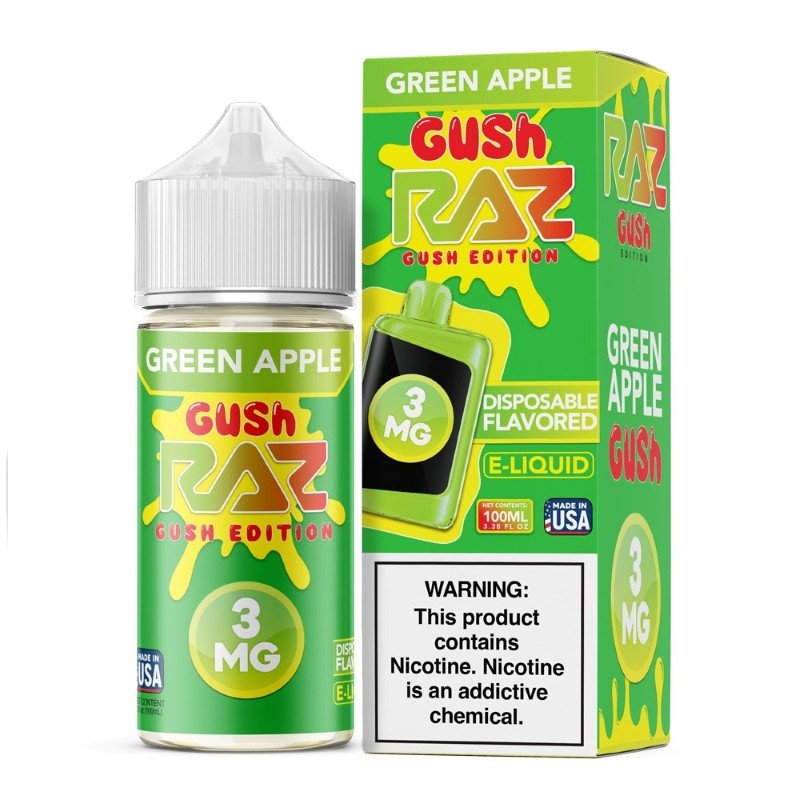 Pod Juice X Raz Gush Edition Green Apple Gush E-juice 100ml Pod Juice X Raz Gush Edition Green Apple Gush E-juice 100ml