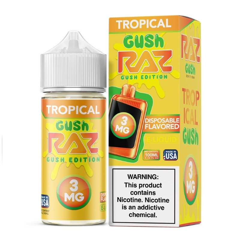 Pod Juice X Raz Gush Edition Tropical Gush E-juice 100ml Pod Juice X Raz Gush Edition Tropical Gush E-juice 100ml