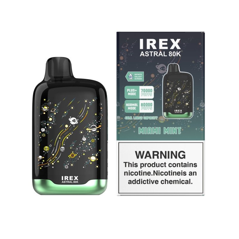 IREX Astral 80K Disposable Vape 48ml 5% (80000 Puffs) Miami Mint IREX Astral 80K Disposable Vape