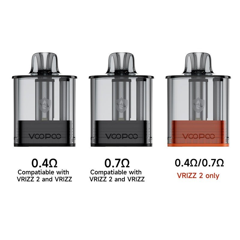 VOOPOO VRIZZ V2 Replacement Pod Cartridge (2pcs/pack) VOOPOO VRIZZ V2 Replacement Pod Cartridge (2pcs/pack)