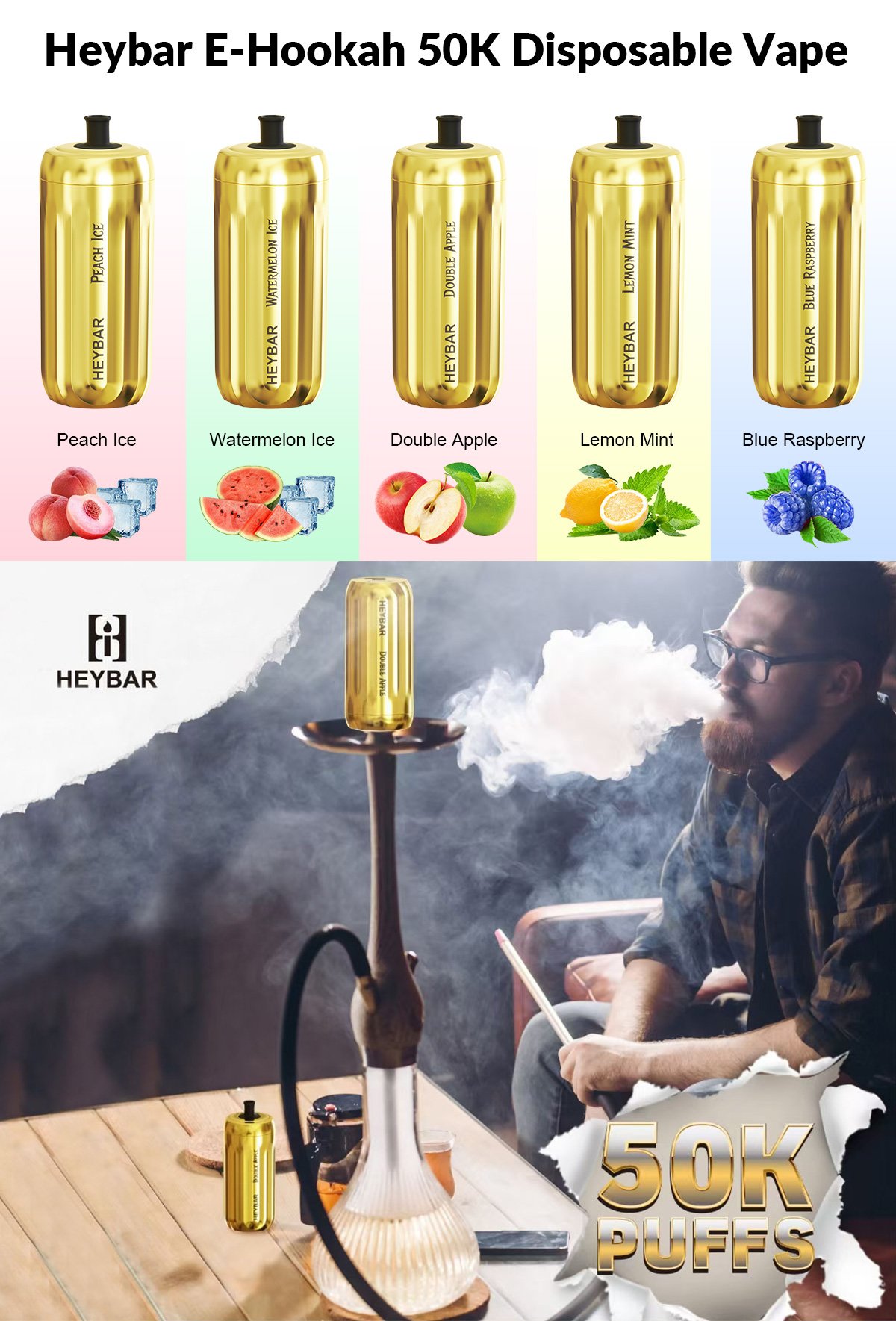 heybar e-hookah 50k for sale