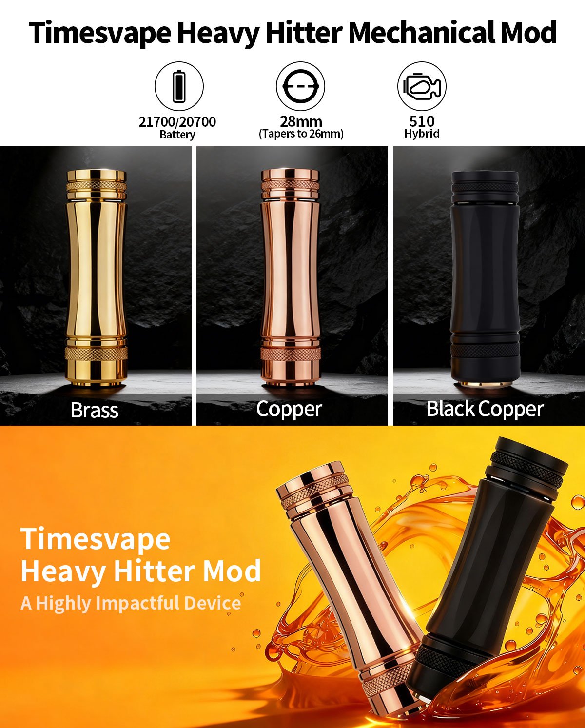 timesvape heavy hitter mechanical mod