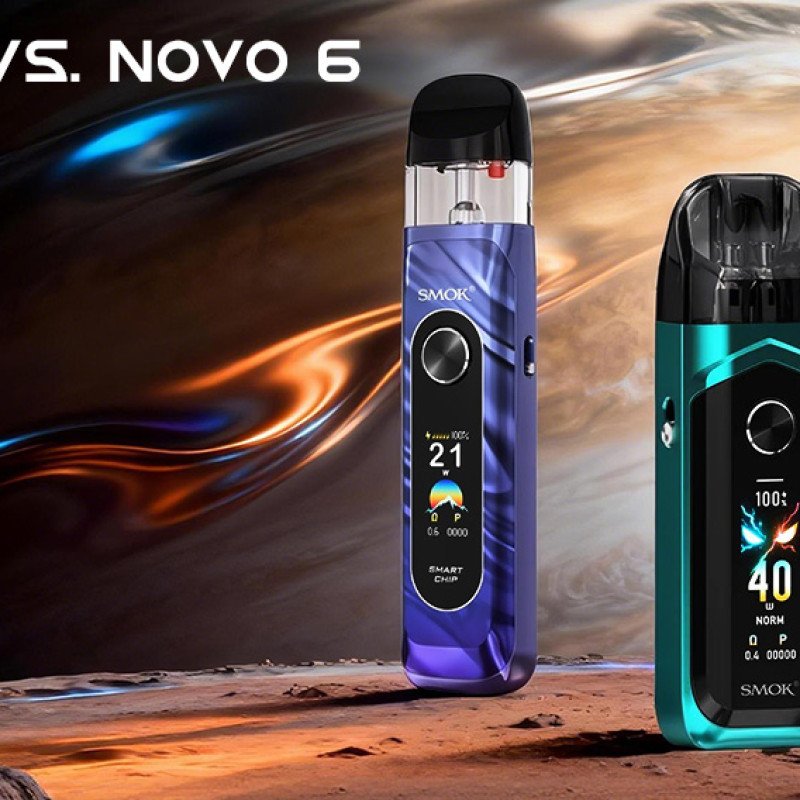 smok nord 6 vs novo 6 performance difference 
