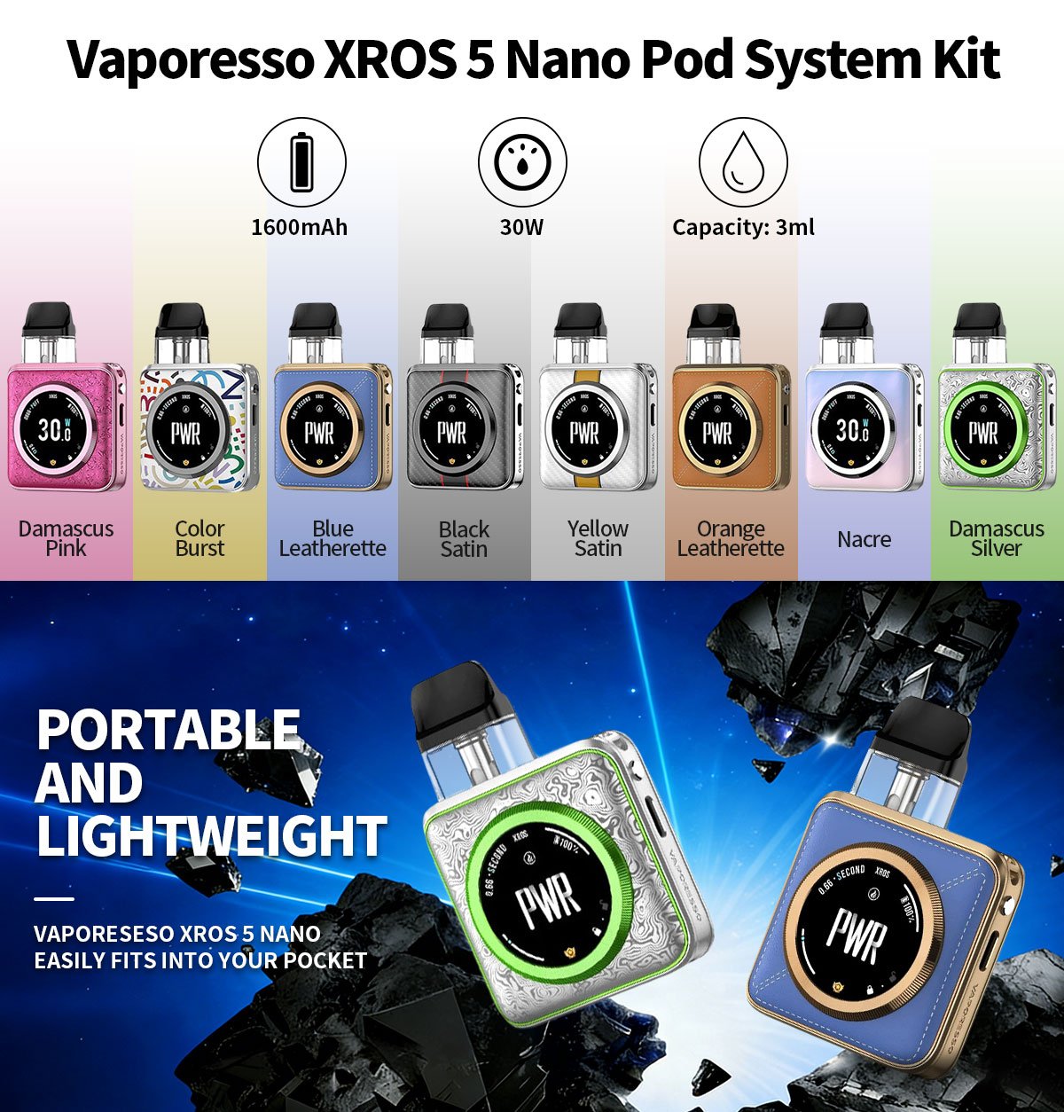 vaporesso xros 5 nano pod system kit vaporesso xros 5 nano pod system kit