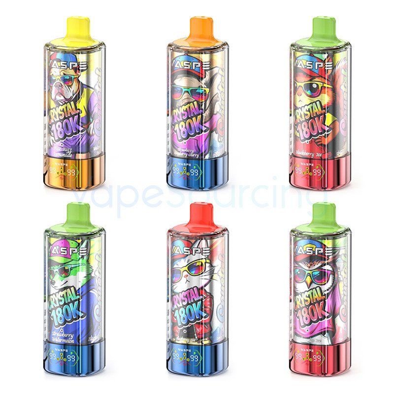 WASPE Crystal 8-in-1 180K Disposable Vape 68ml 5% (180000 Puffs) WASPE Crystal 8-in-1 180K Disposable Vape 68ml 5% (180000 Puffs)
