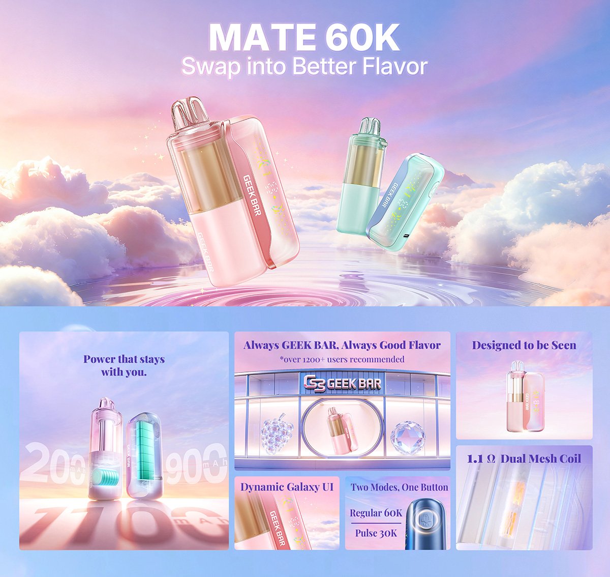 geek bar mate 60k sale