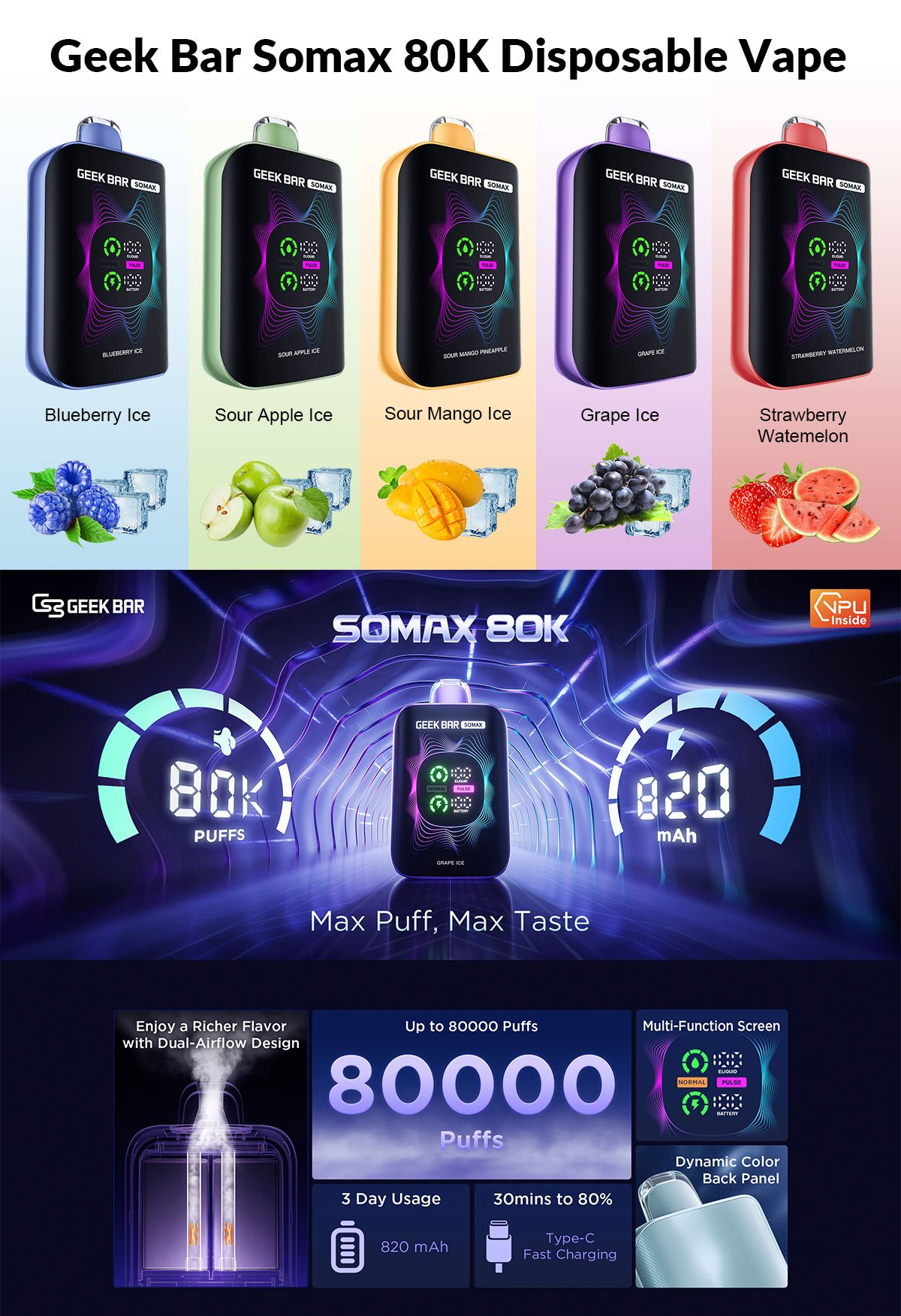 geek bar somax 80k