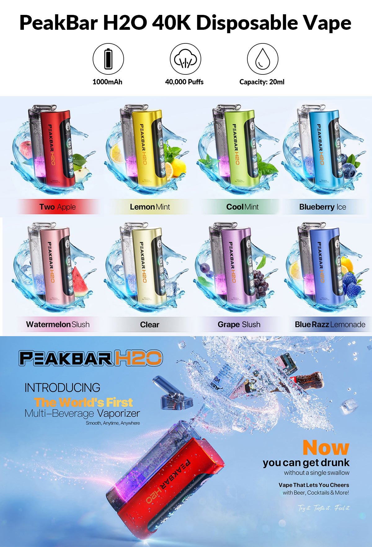 peakbar h2o 40k for sale