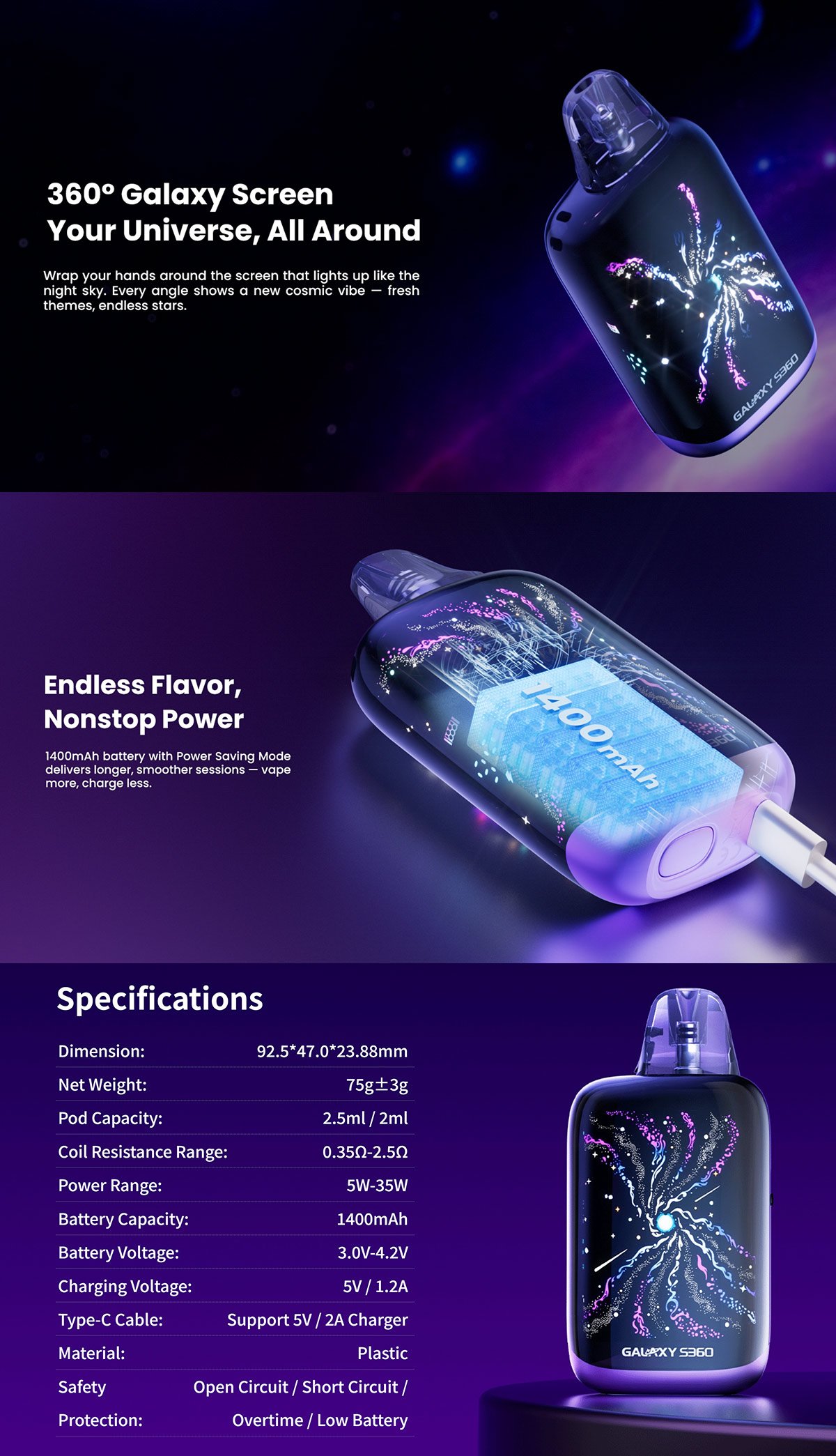lost vape galaxy s360 cheap sale