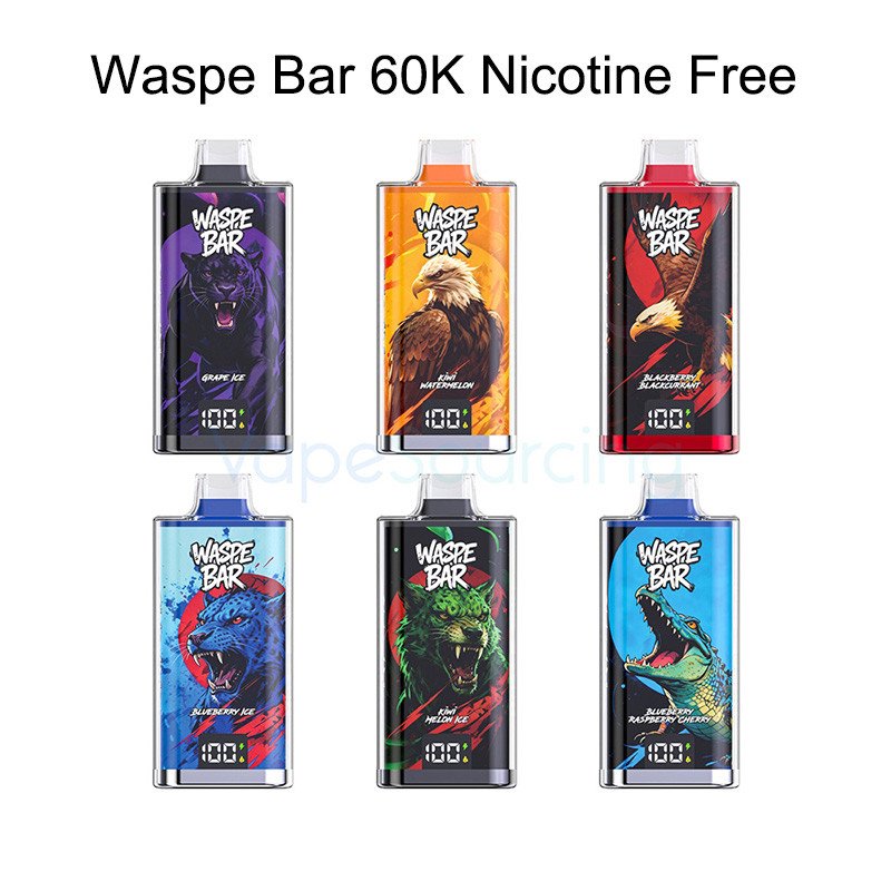Waspe Bar 60K Zero Nicotine Disposable Vape 0% (60000 Puffs)