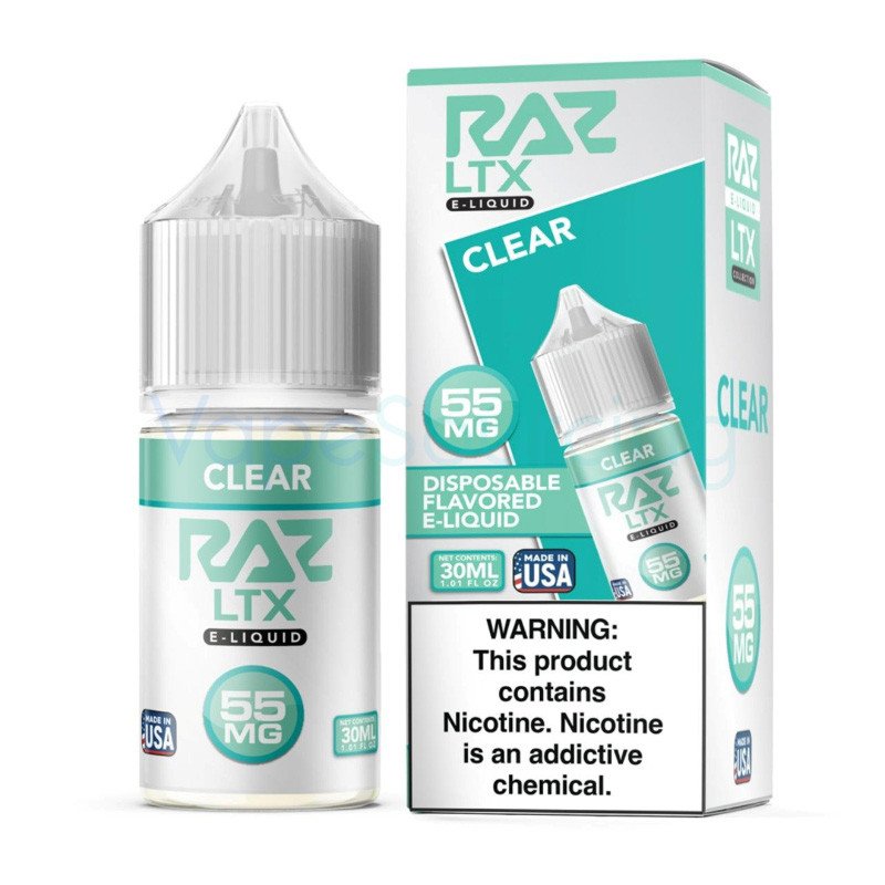 Pod Juice X RAZ LTX Clear Nic Salt E-juice 30ml Clear Pod Juice RAZ Ltx 55mg 30mL