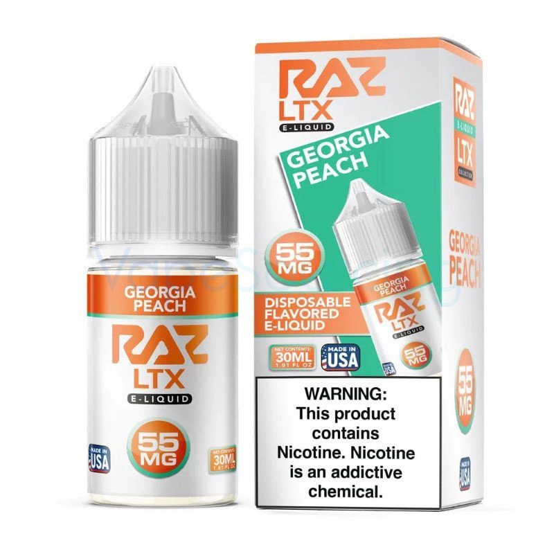 Pod Juice X RAZ LTX Georgia Peach Nic Salt E-juice 30ml Pod Juice X RAZ LTX Georgia Peach Nic Salt E-juice 30ml