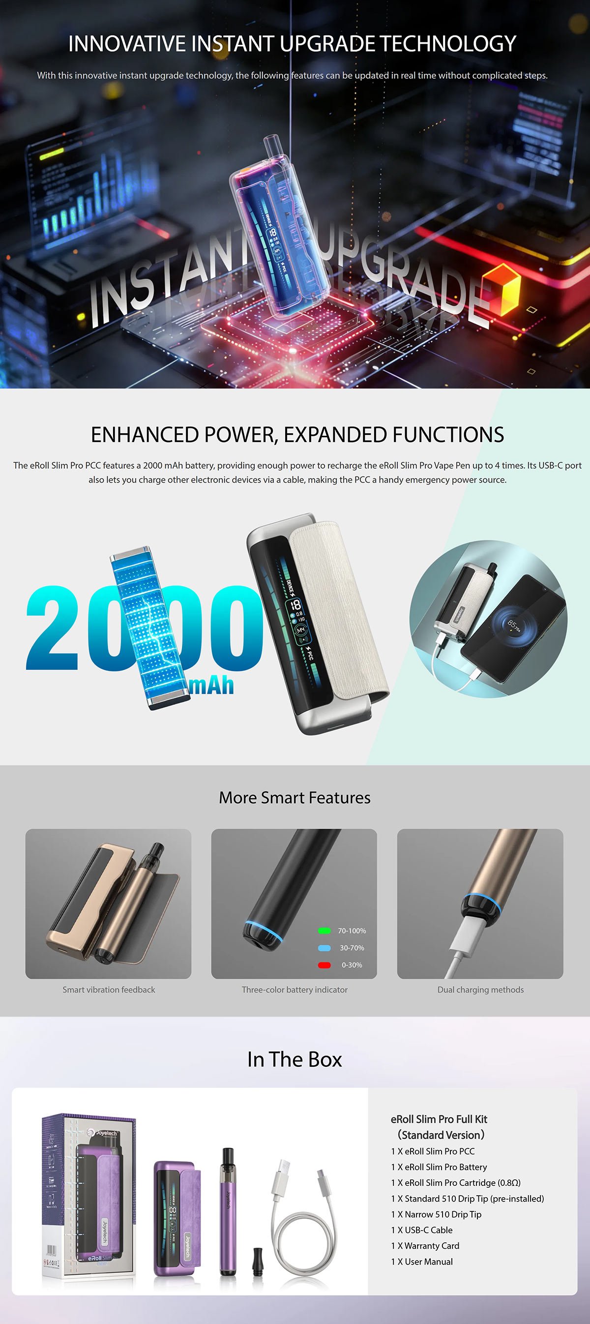 joyetech eroll slim pro full kit sale joyetech eroll slim pro full kit sale