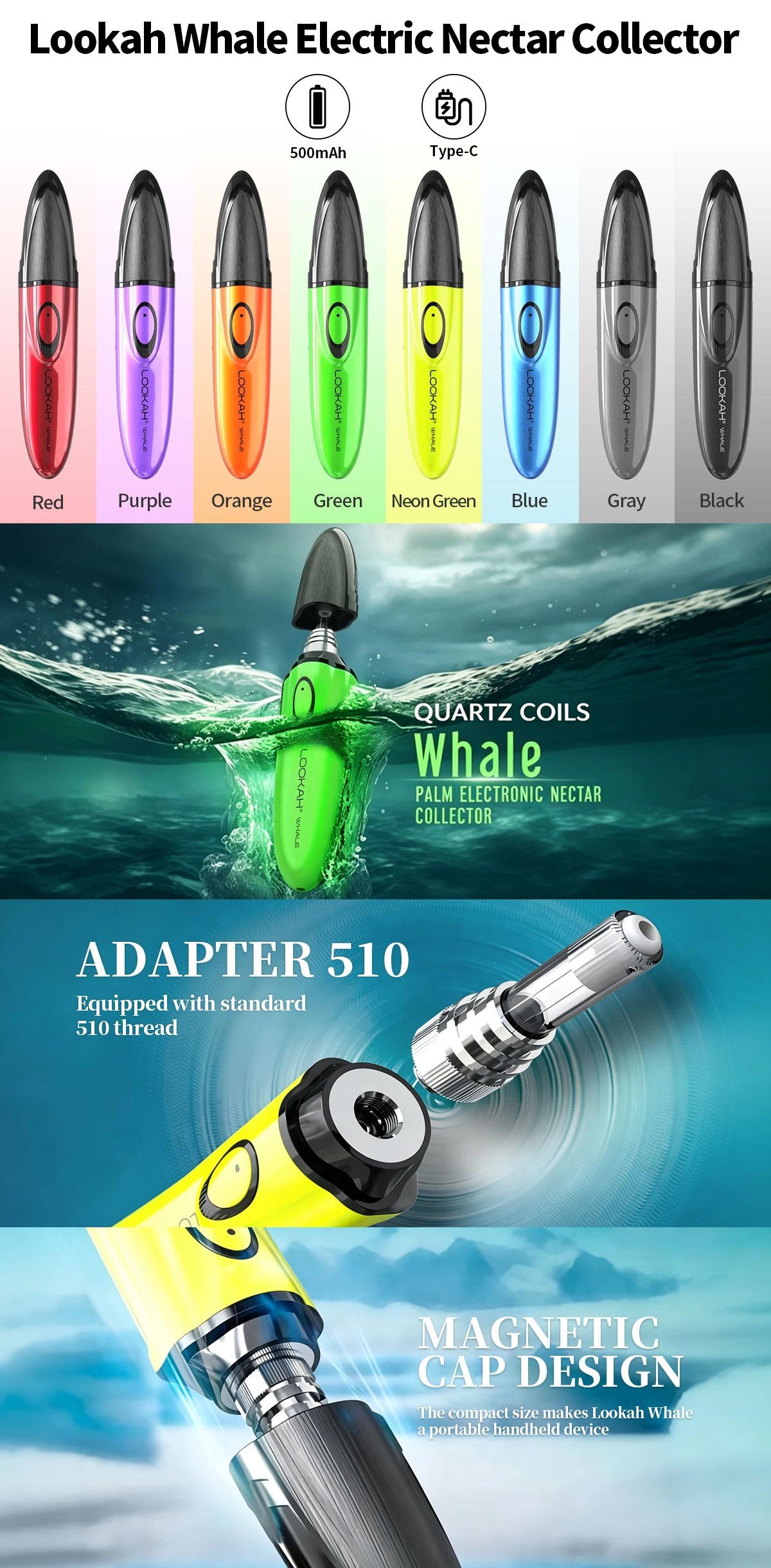 lookah whale electric nectar collector