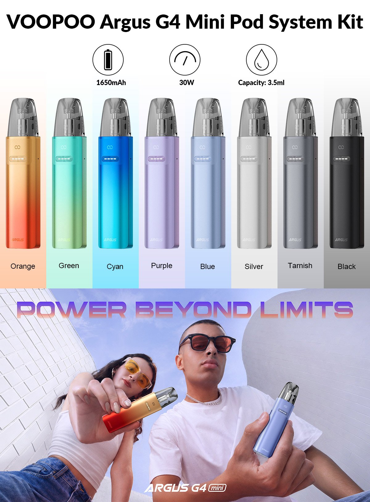 voopoo argus g4 mini pod system kit voopoo argus g4 mini pod system kit
