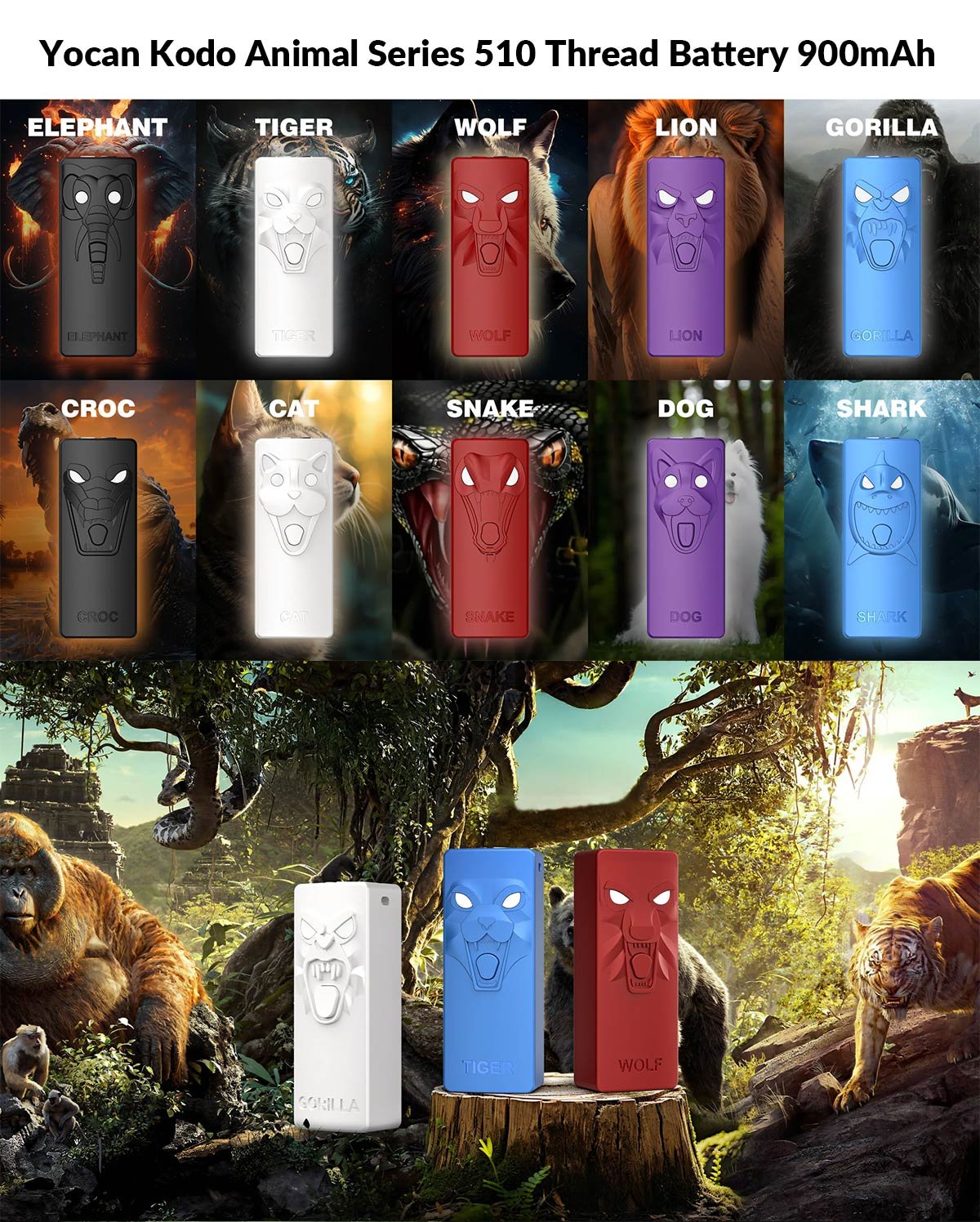 yocan kodo animal series 510 thread battery yocan kodo animal series 510 thread battery