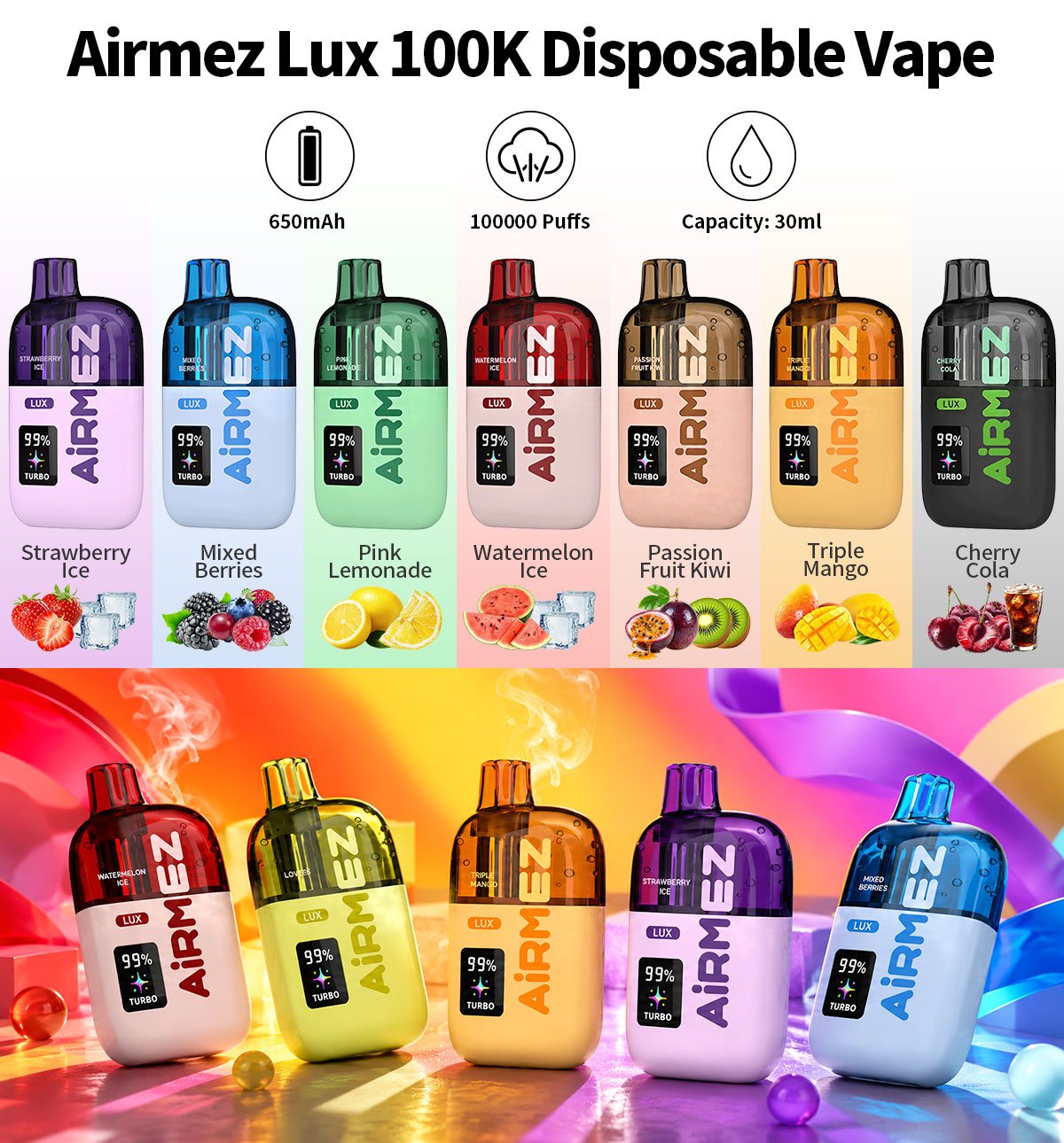 airmez lux 100k disposable vape