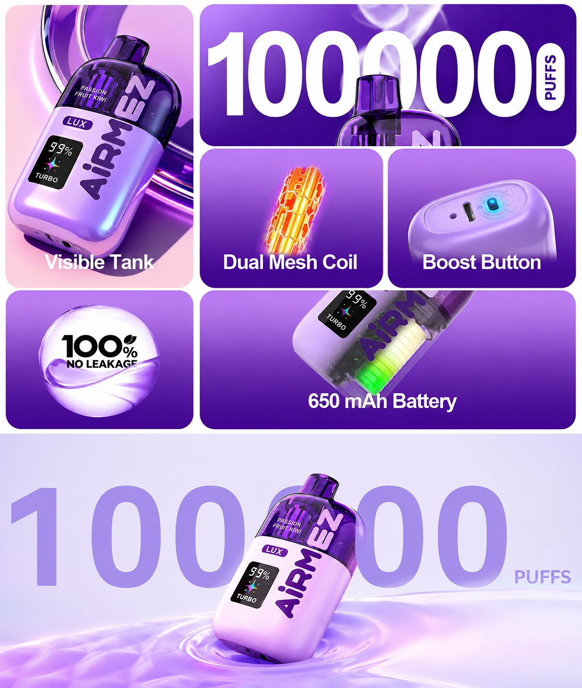 airmez lux 100k disposable vape sale