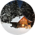 Snowy cabin featured in a VapeOrdr customer testimonial
