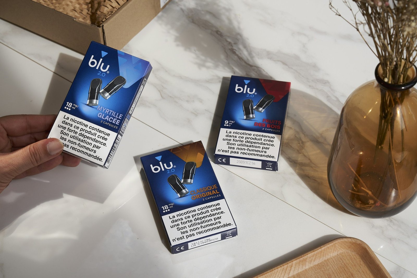 Variety of disposable vapes available in France