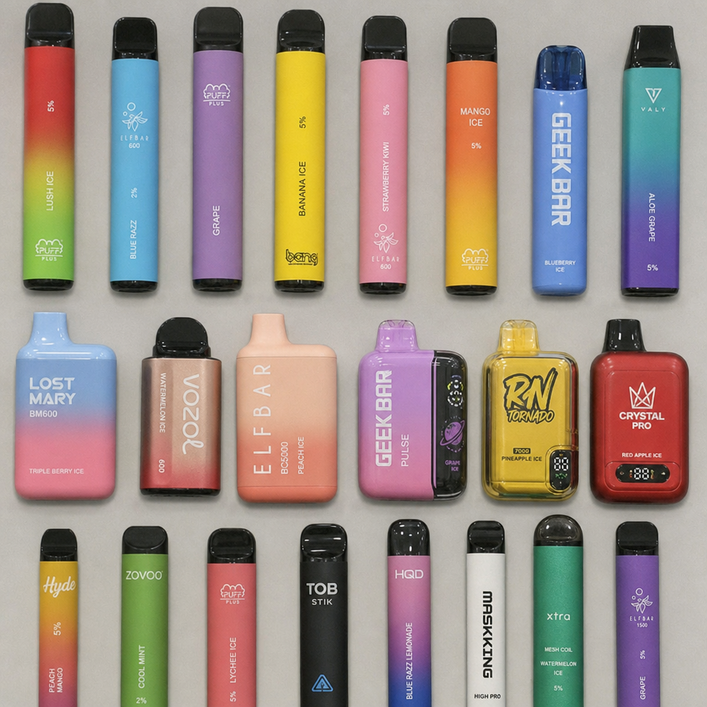 Various disposable vape designs